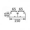 Кабель-канал  DLP 150x65 c 1 или 2 крышками и несущей перегородкой