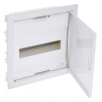 Щит встраиваемый Nedbox - со скругленной дверью белой RAL 9010 - 1 рейка - 12+2 модуля