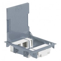 Напольная коробка с глубиной 65 мм - неукомплектованная - 4х2 модуля + 2х1 модуль - под покрытие