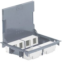 Напольная коробка с глубиной 65 мм - неукомплектованная - 8х2 модуля - под покрытие