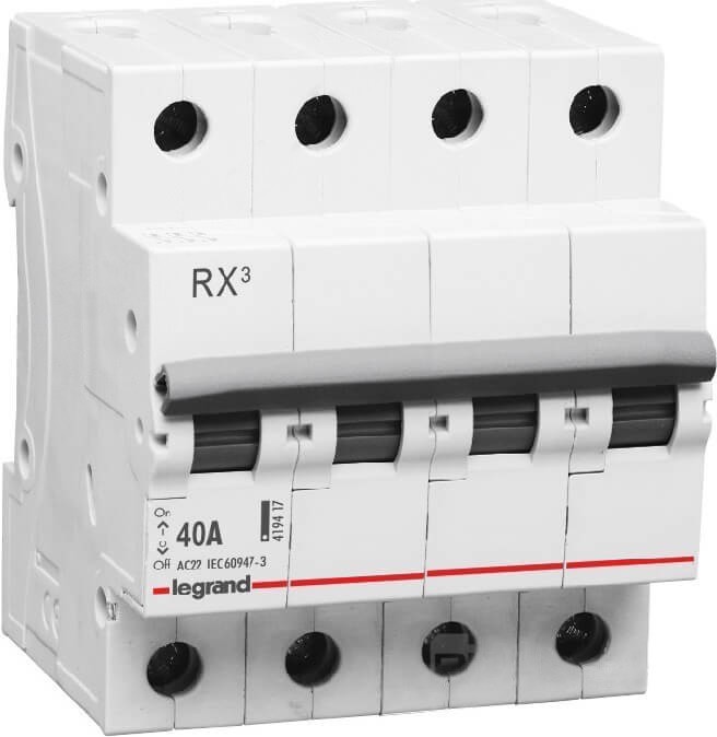 RX3 Выключатель-разъединитель  40А 4П