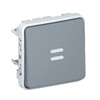 Выключатель с подсветкой с задержкой отключения - Программа Plexo - серый - 250 В - 50/60 Гц
