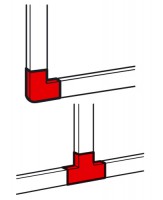 Плоский угол/Т-образный отвод - для мини-каналов Metra - 60x40