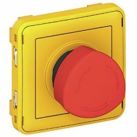 Кнопка экстренного отключения с возвратом поворотом на 1/4 оборота - Программа Plexo - красный/желты
