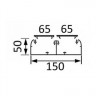 Кабель-канал DLP 50x150  с 2 крышками 65 мм и несущей перегородкой